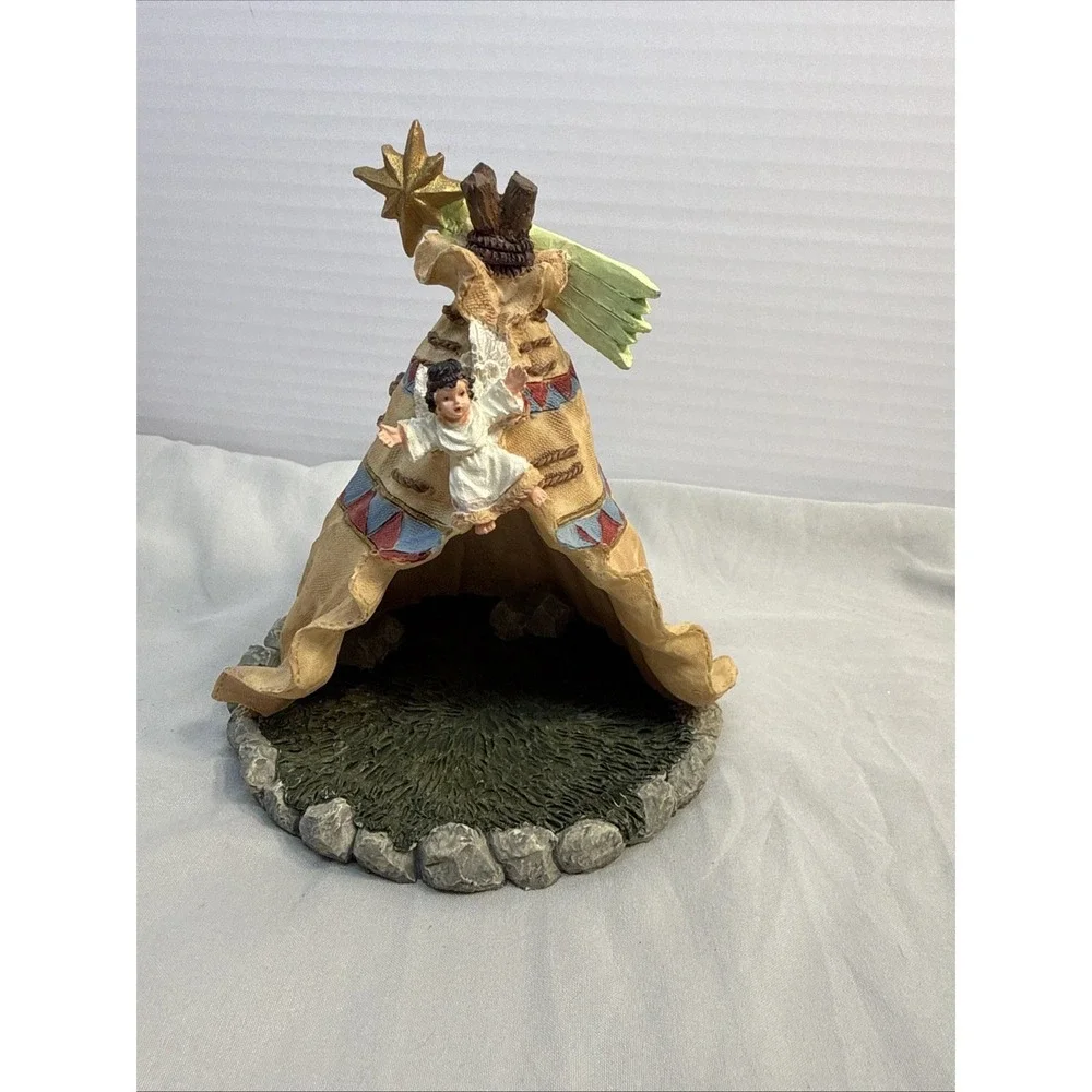 Vintage 1992 House of Lloyd Native American Nativity Teepee Creche Replacement